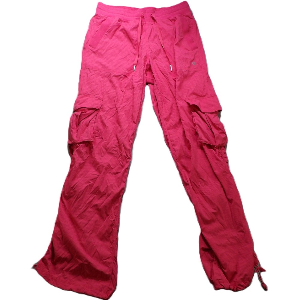 Lululemon Dance Studio Cargo Pants Women S Pink Cinch Mid Rise Lightweight Yoga